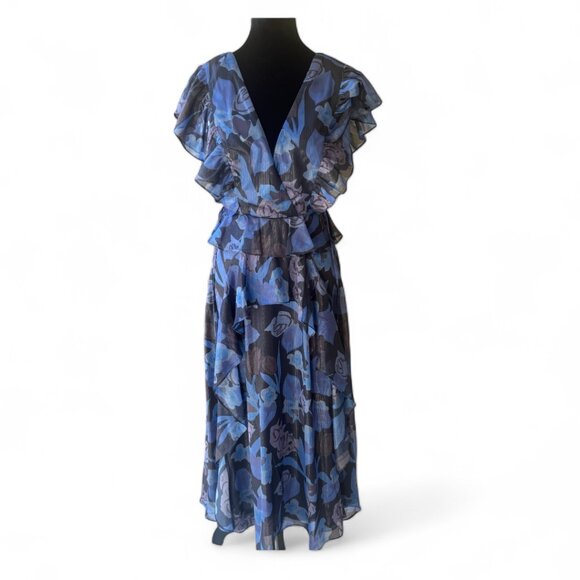 Ted Baker Vertey Pinafore Ruffle Dress Dark Navy Size O NWT - Picture 4 of 13